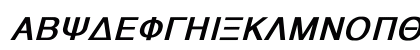 Athens Greek Bold Italic Uppercase Preview