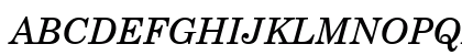 CenturySchLUN Italic Uppercase Preview