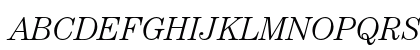 ITC Century Std Light Italic Uppercase Preview