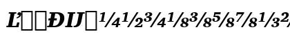 Charter Ext BT Black Italic Extension Uppercase Preview