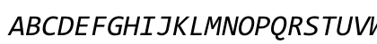 CodeNewRoman Nerd Font Italic Preview