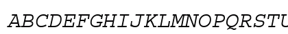 Courier Italic Uppercase Preview