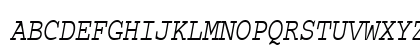 CourierCond Oblique Uppercase Preview