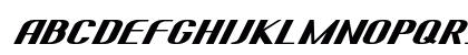Crevil Black Expanded Italic Uppercase Preview