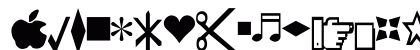 Dingbatty2 Regular Uppercase Preview