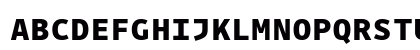Drive Mono Extrabold Regular Uppercase Preview
