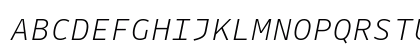 Drive Mono Extralight Italic Uppercase Preview
