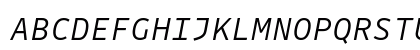 Drive Mono Light Italic Uppercase Preview