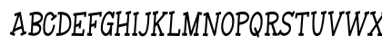 Dunkel Meister Condensed Italic Uppercase Preview