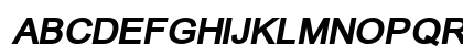 ER Univers 1251 Bold Italic Uppercase Preview