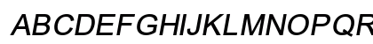 ER Univers KOI-8 Italic Uppercase Preview