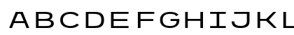 ETC Trispace Medium Extended Uppercase Preview
