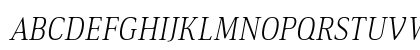 Ethos Condensed Thin Italic Preview