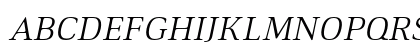 Ethos Expanded Light Italic Uppercase Preview