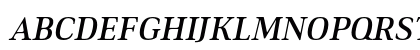 Ethos Medium Italic Uppercase Preview