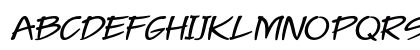 Faranvale Expanded Italic Uppercase Preview