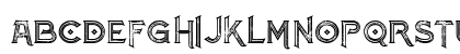 Atlantis inline grunge Regular Uppercase Preview