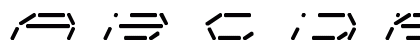 Fifteen Segment Rush Mono LDR Regular Uppercase Preview