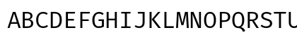 Fira Mono for Powerline Regular Uppercase Preview