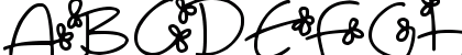 Flowing Flowers Regular Uppercase Preview