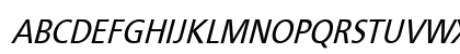 Frutiger Condensed Oblique Uppercase Preview