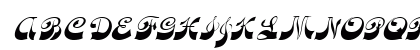 FunkyFaceUpright Italic Uppercase Preview