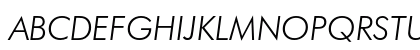Futura Light Italic Preview