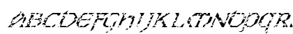 FZ JAZZY 31 HOLEY ITALIC Normal Uppercase Preview