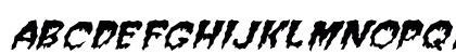 FZ WACKY 39 ITALIC Normal Uppercase Preview
