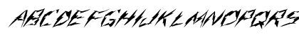 FZ WARPED 9 ITALIC Normal Uppercase Preview