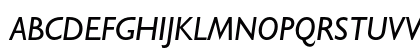 Gill Sans Italic Uppercase Preview