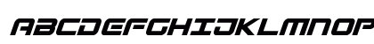 Gunship Condensed Italic Condensed Italic Uppercase Preview