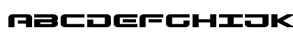 Gunship Expanded Uppercase Preview