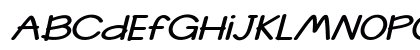 Gurrilo Expanded Italic Uppercase Preview