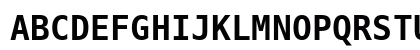 Hack Nerd Font Mono Bold Uppercase Preview