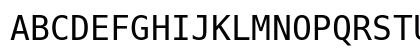 Hack Nerd Font Regular Uppercase Preview