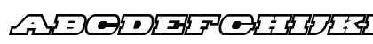 Hackney Block Outline Italic Preview