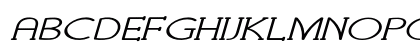 Halix Extra-expanded Italic Uppercase Preview