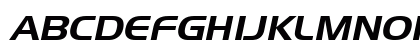 Hanzel-Wide Italic Uppercase Preview