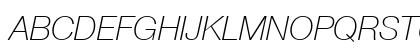 Helvetica Neue LT Com 36 Thin Italic Uppercase Preview