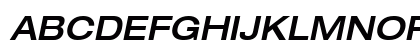 Helvetica Neue LT Com 63 Medium Extended Oblique Uppercase Preview