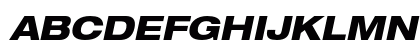 Helvetica Neue 83 Heavy Extended Oblique Preview