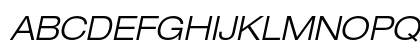 Helvetica Neue LT Std 43 Light Extended Oblique Preview