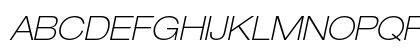 Helvetica Neue LT Std 33 Thin Extended Oblique Uppercase Preview