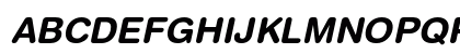 Helvetica Rounded Bold Oblique Uppercase Preview