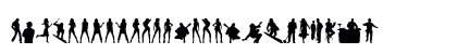 Human Silhouettes Free Regular Uppercase Preview