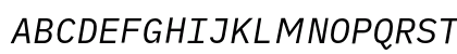 iA Writer Duospace Italic Uppercase Preview