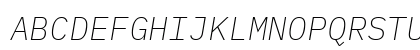 IBM Plex Mono ExtraLight Italic Preview