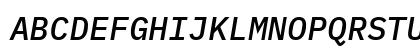 IBM Plex Mono Medium Italic Uppercase Preview