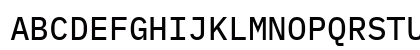 IBM Plex Mono Text Regular Uppercase Preview